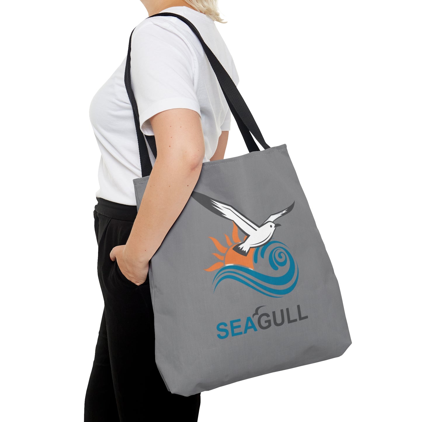 Grey Seagull Tote Bag