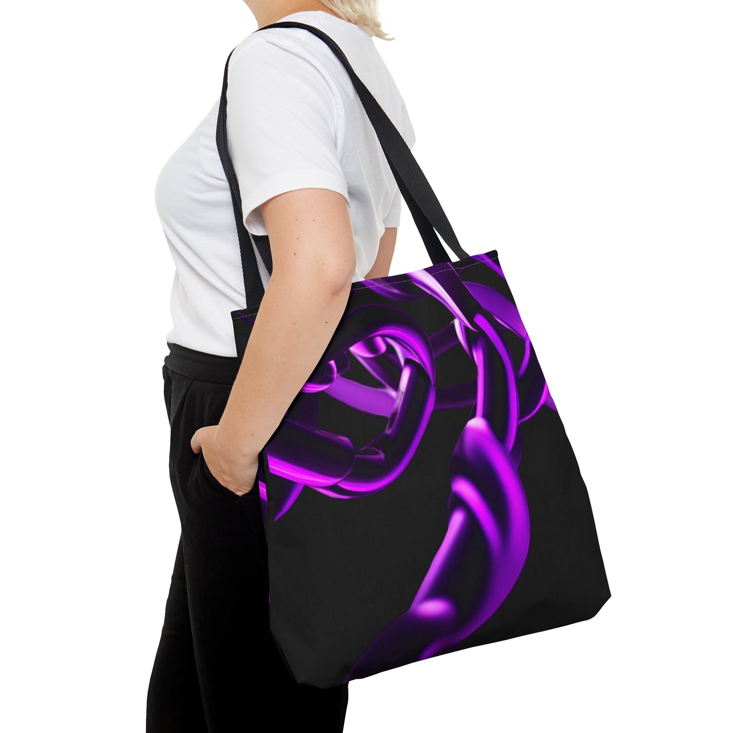 Purple Chain Tote Bag