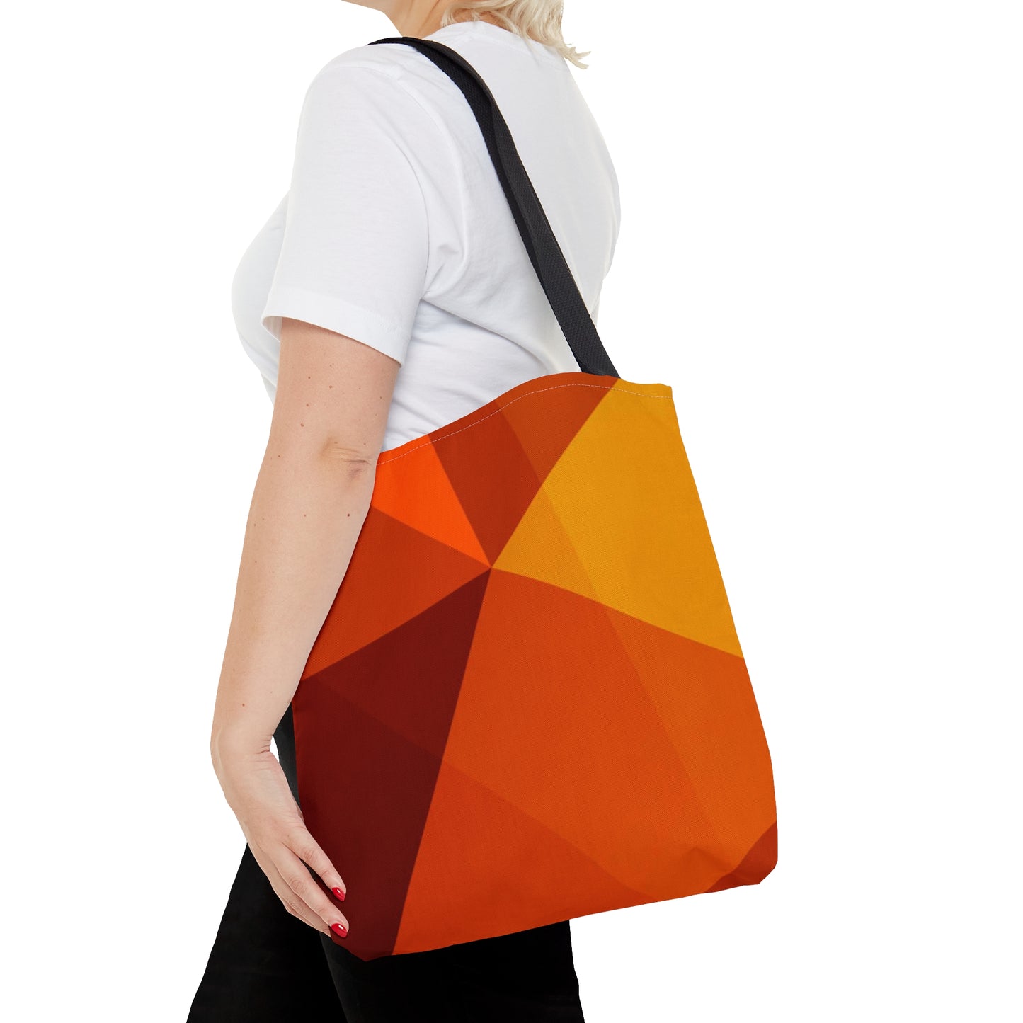 Orange Tote Bag (Geometric Patterns)