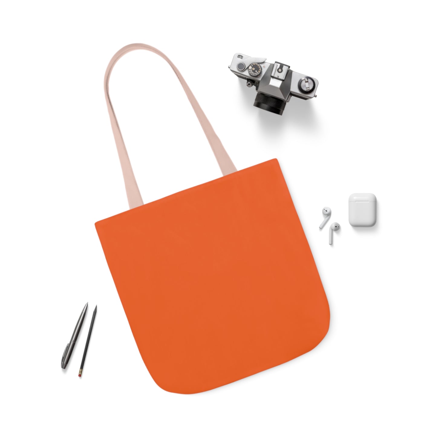 Orange Canvas Tote Bag