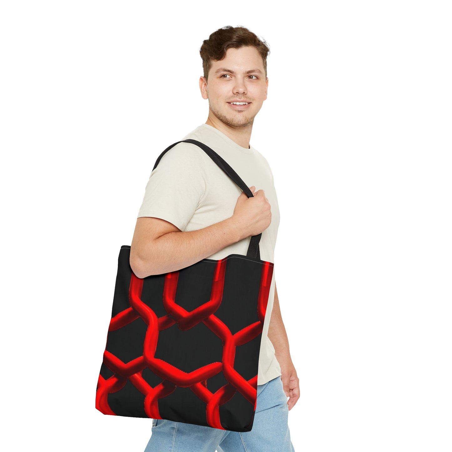 Red Chain Tote Bag