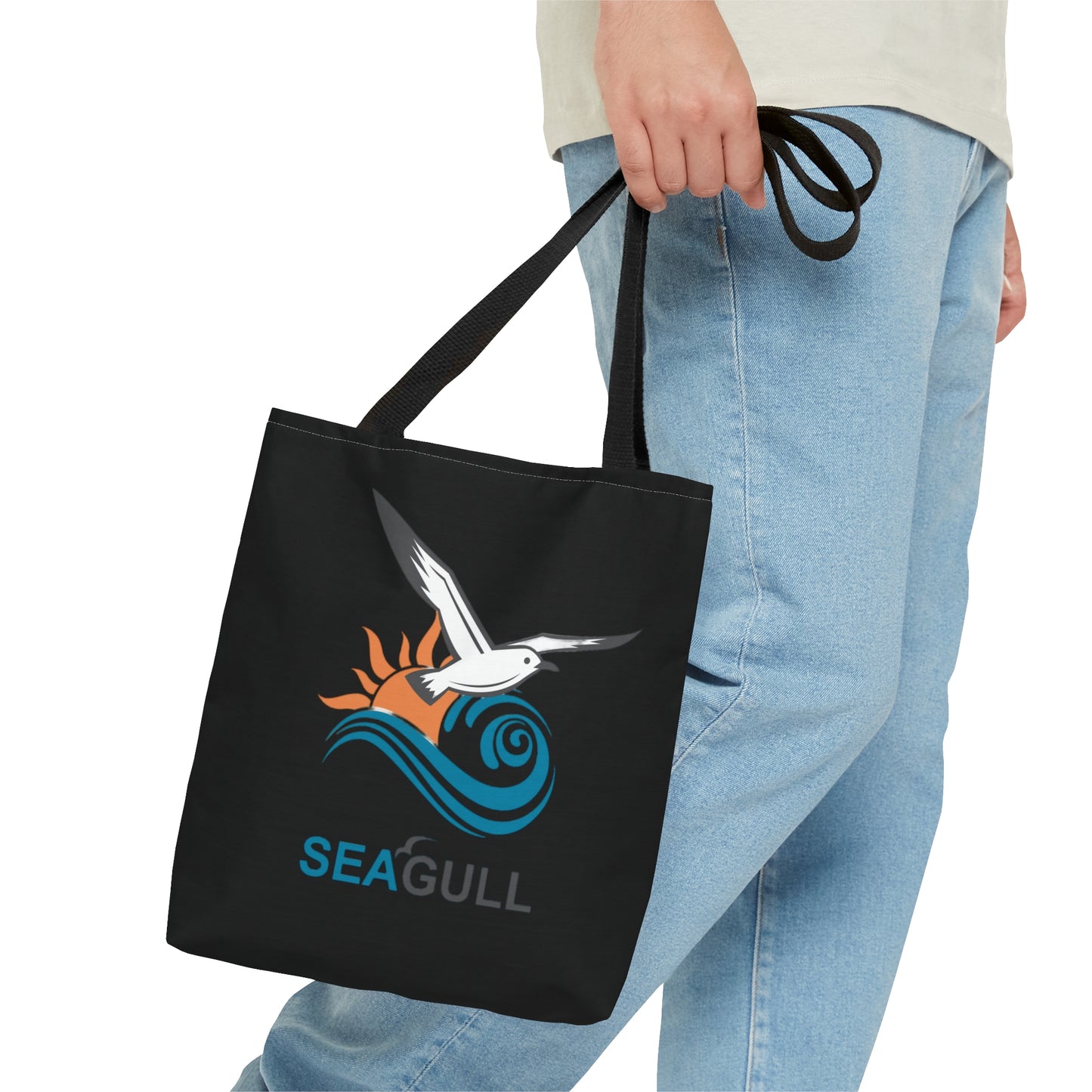 Black Seagull Tote Bag