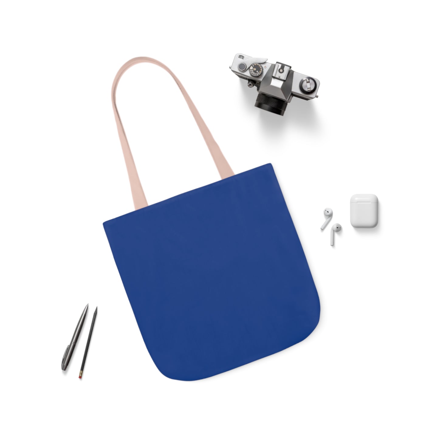 Dark Blue Canvas Tote Bag