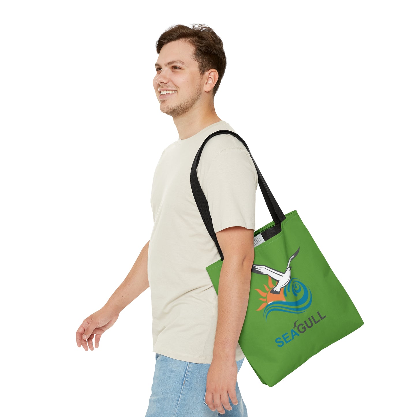 Green Seagull Tote Bag