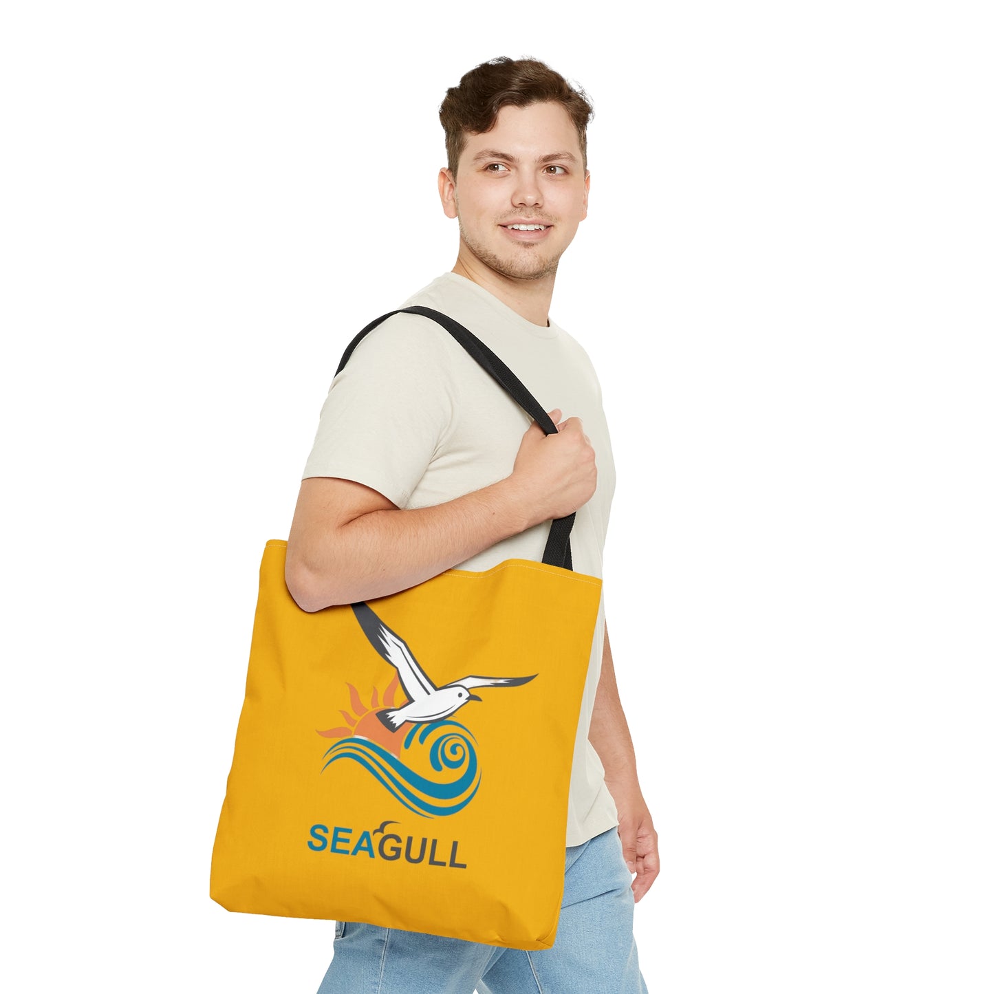 Yellow Seagull Tote Bag