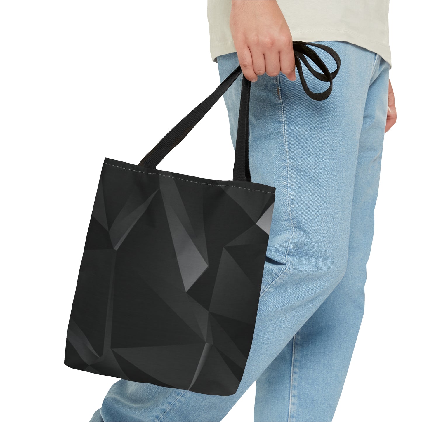 Black Tote Bag (Geometric patterns)