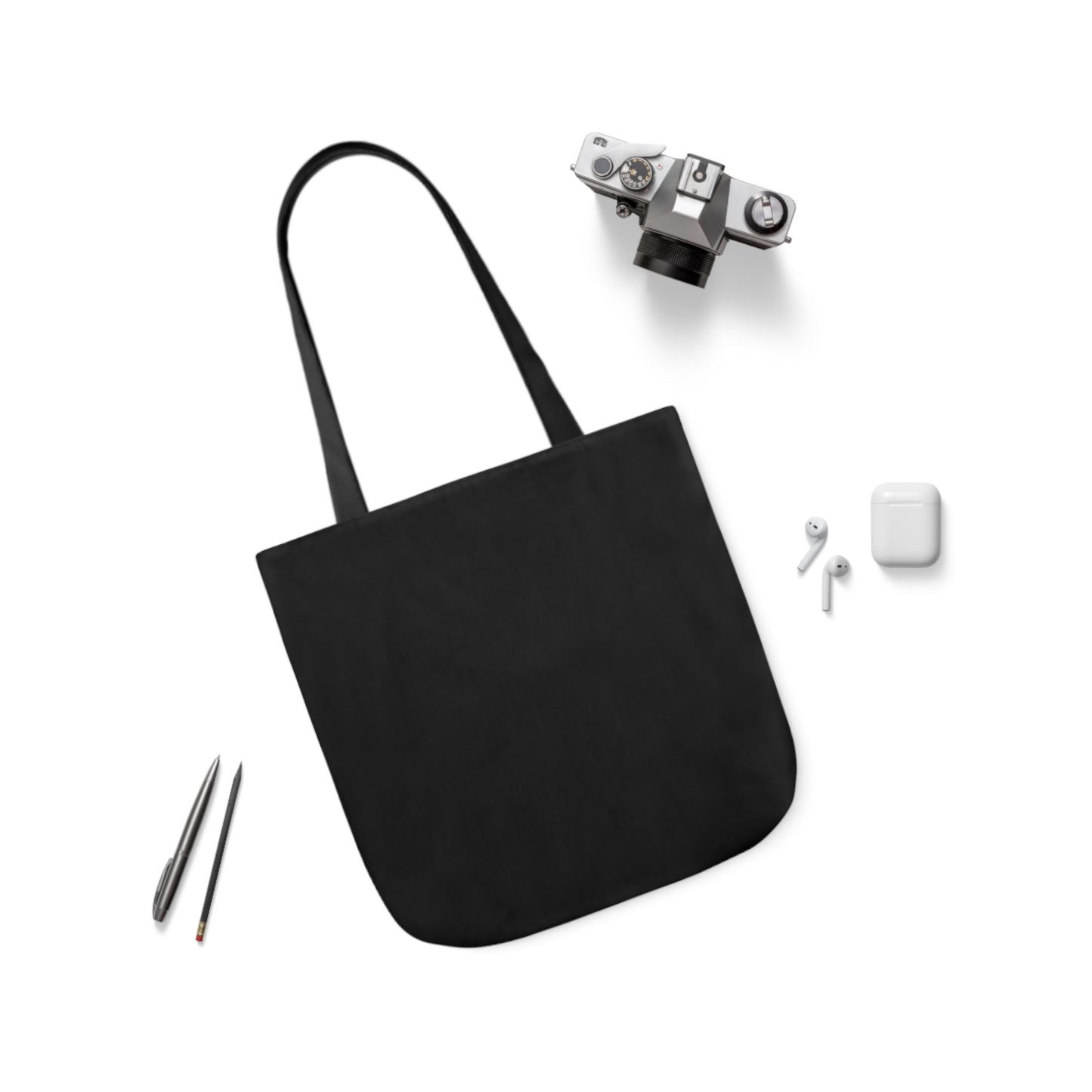 Black Canvas Tote Bag