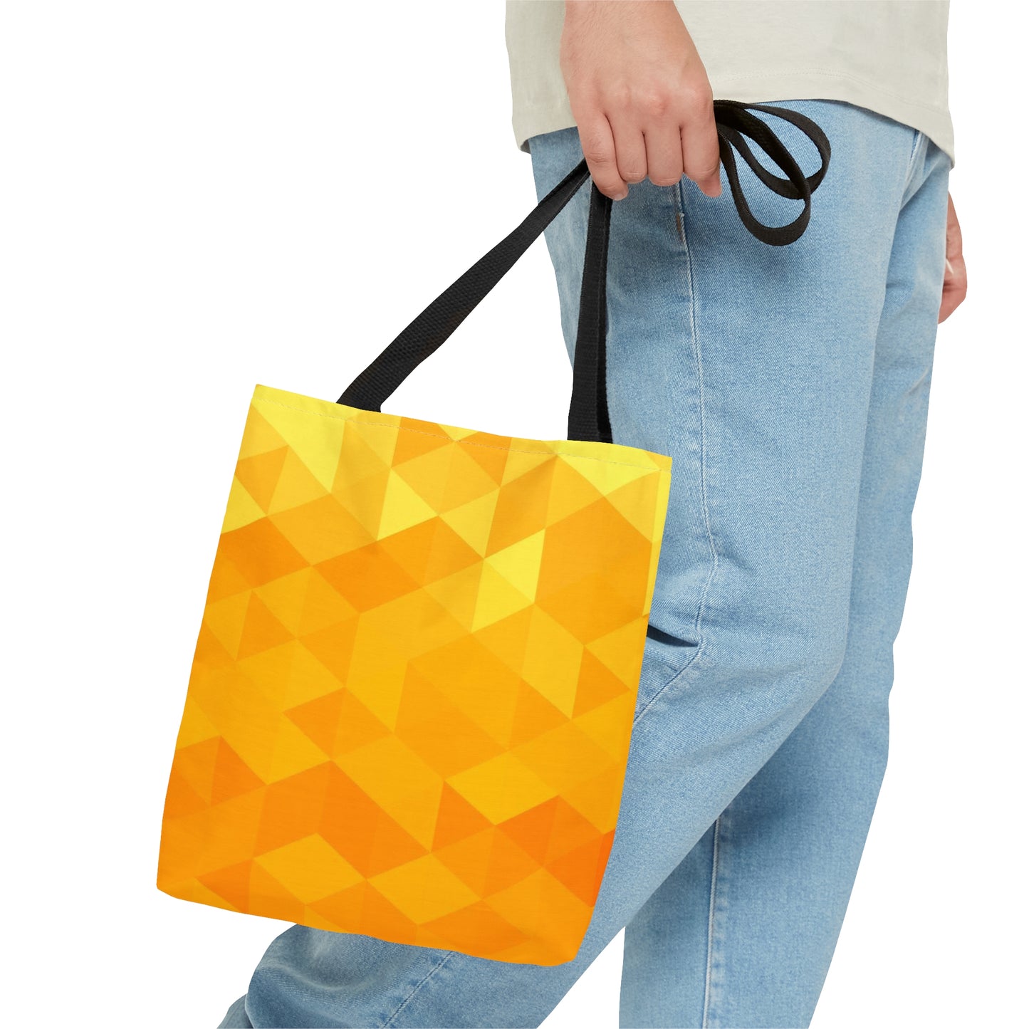 Yellow Tote Bag (Geometric Patterns)