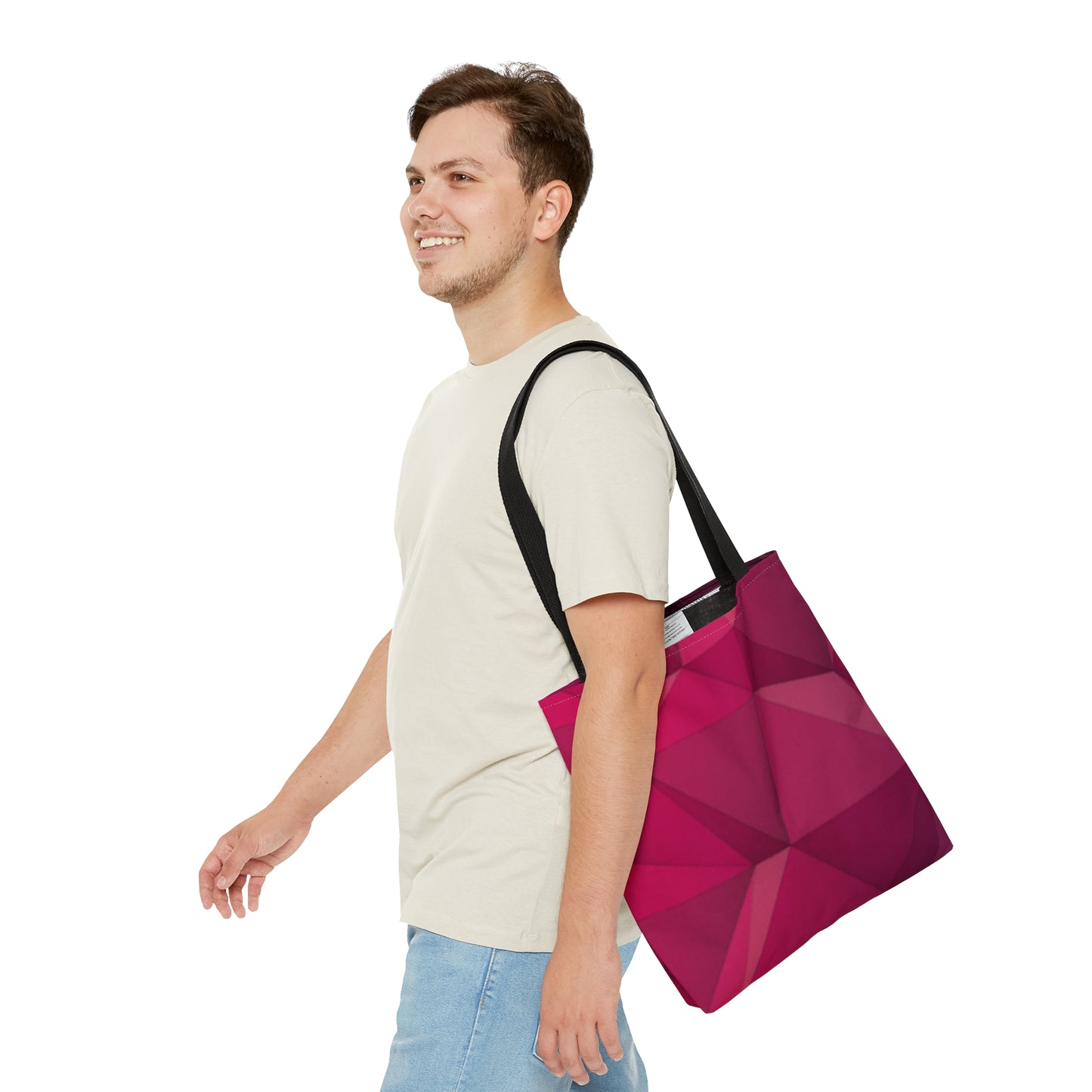 Pink Tote Bag (Geometric Patterns)