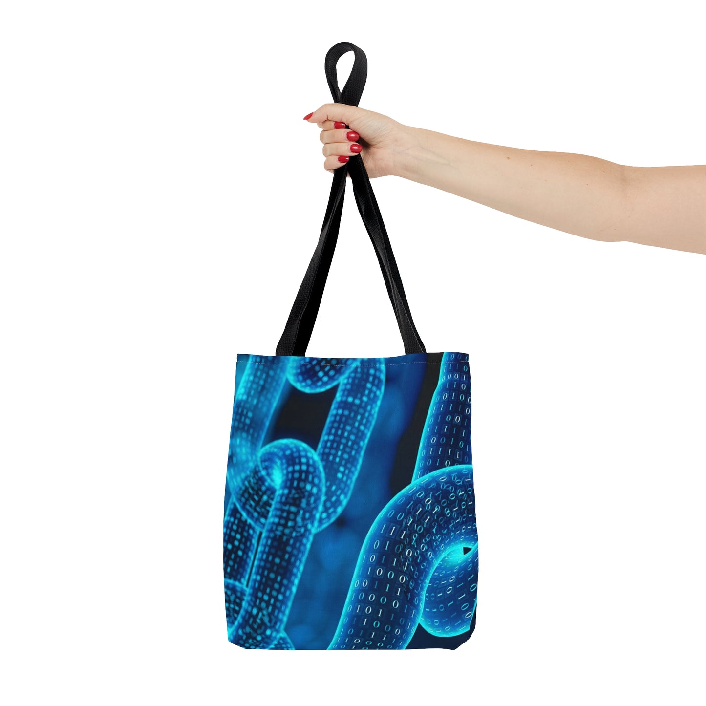 Blue Chain Tote Bag