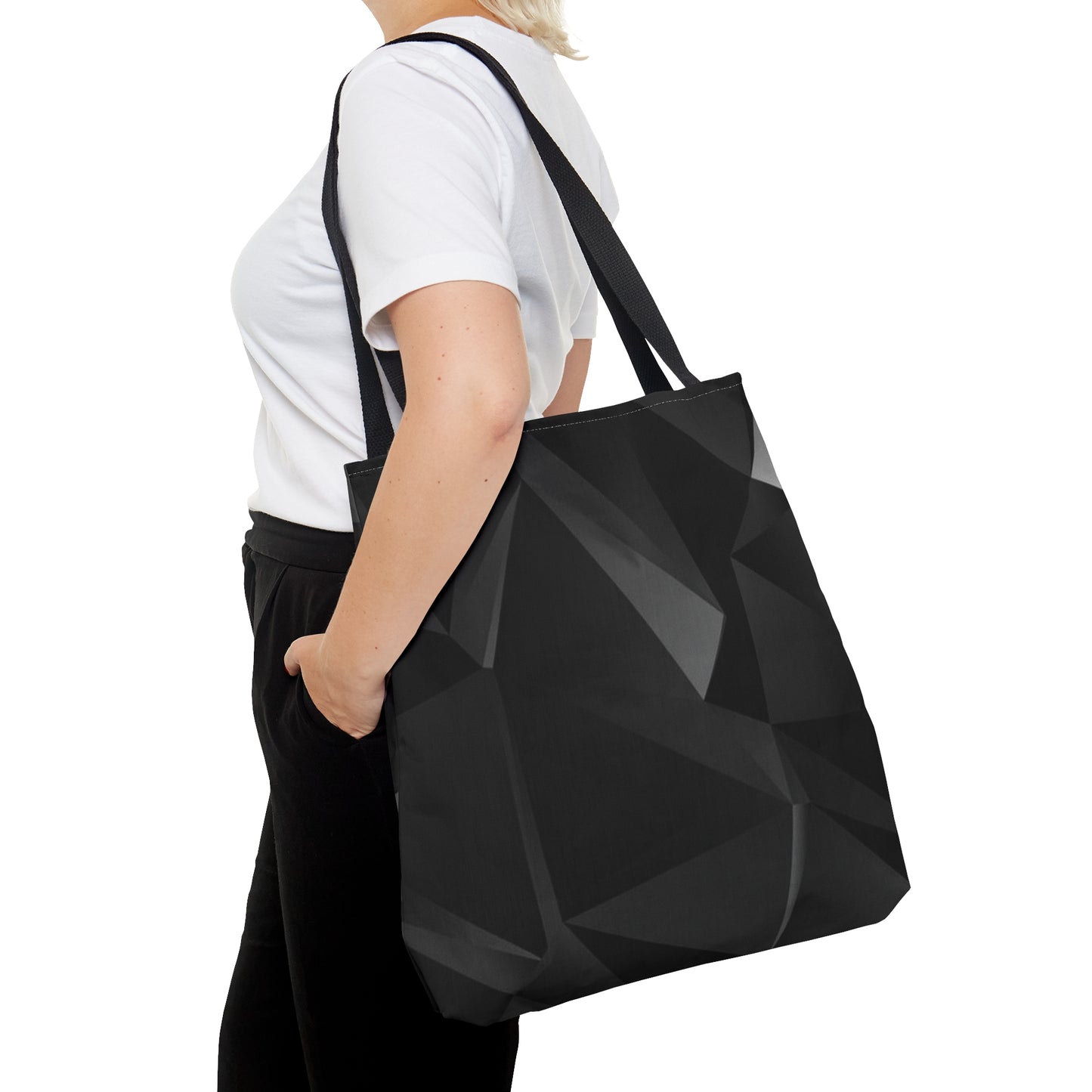 Black Tote Bag (Geometric patterns)