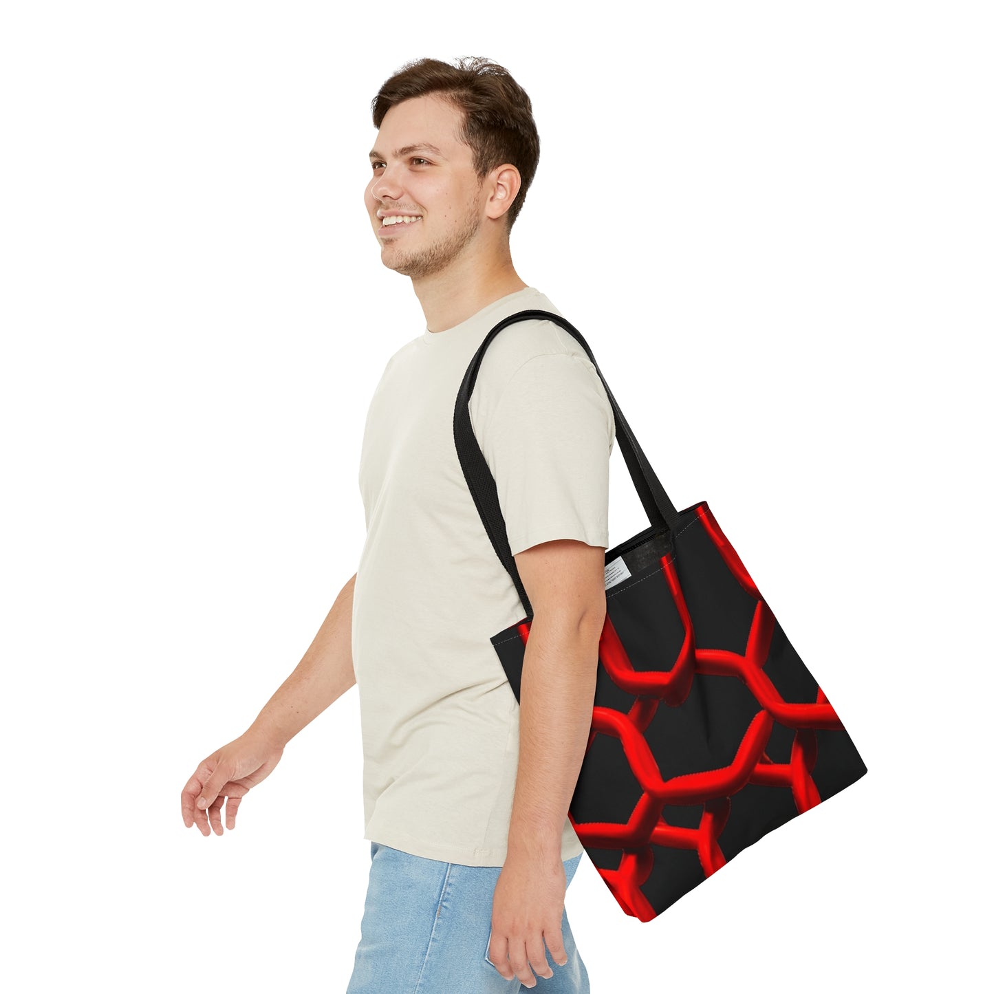 Red Chain Tote Bag