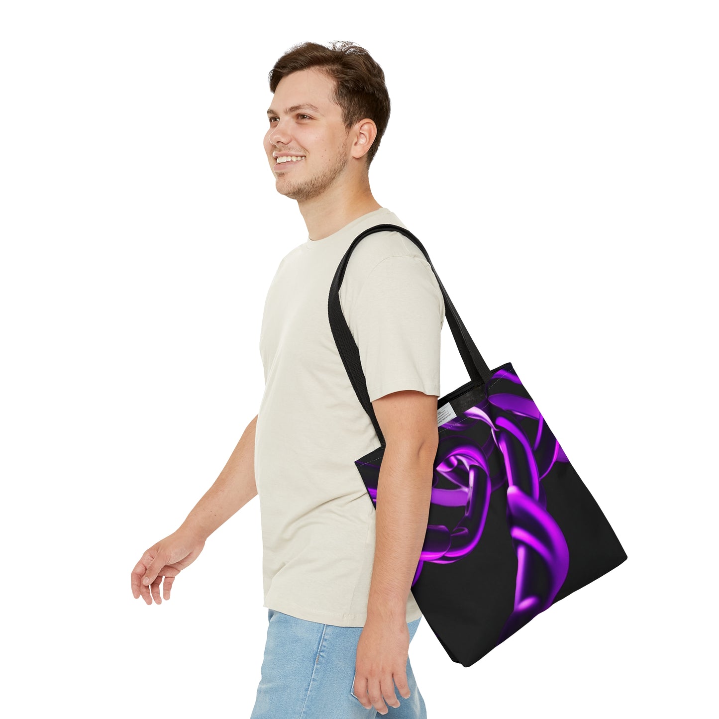 Purple Chain Tote Bag