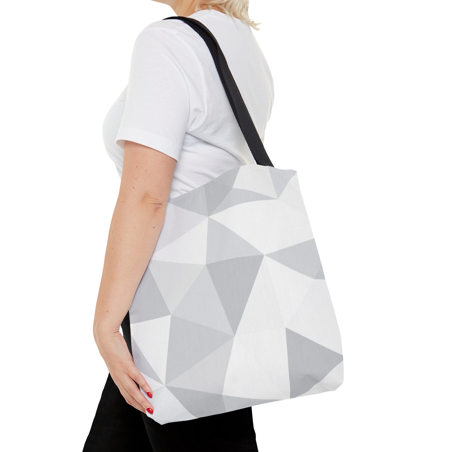 White Tote Bag (Geometric patterns)