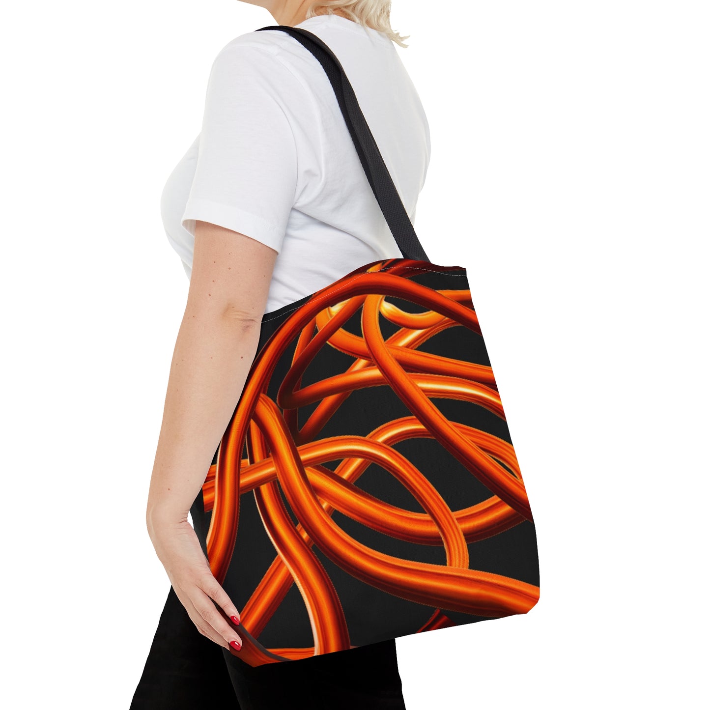 Orange Chain Tote Bag