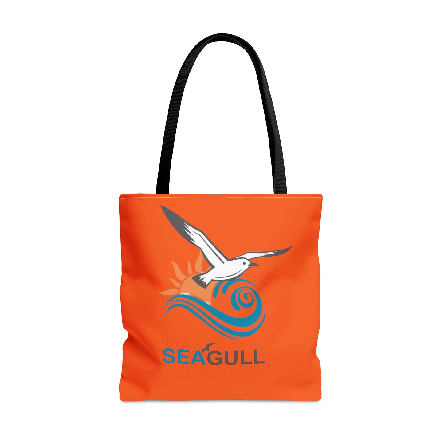 Orange Seagull Tote Bag