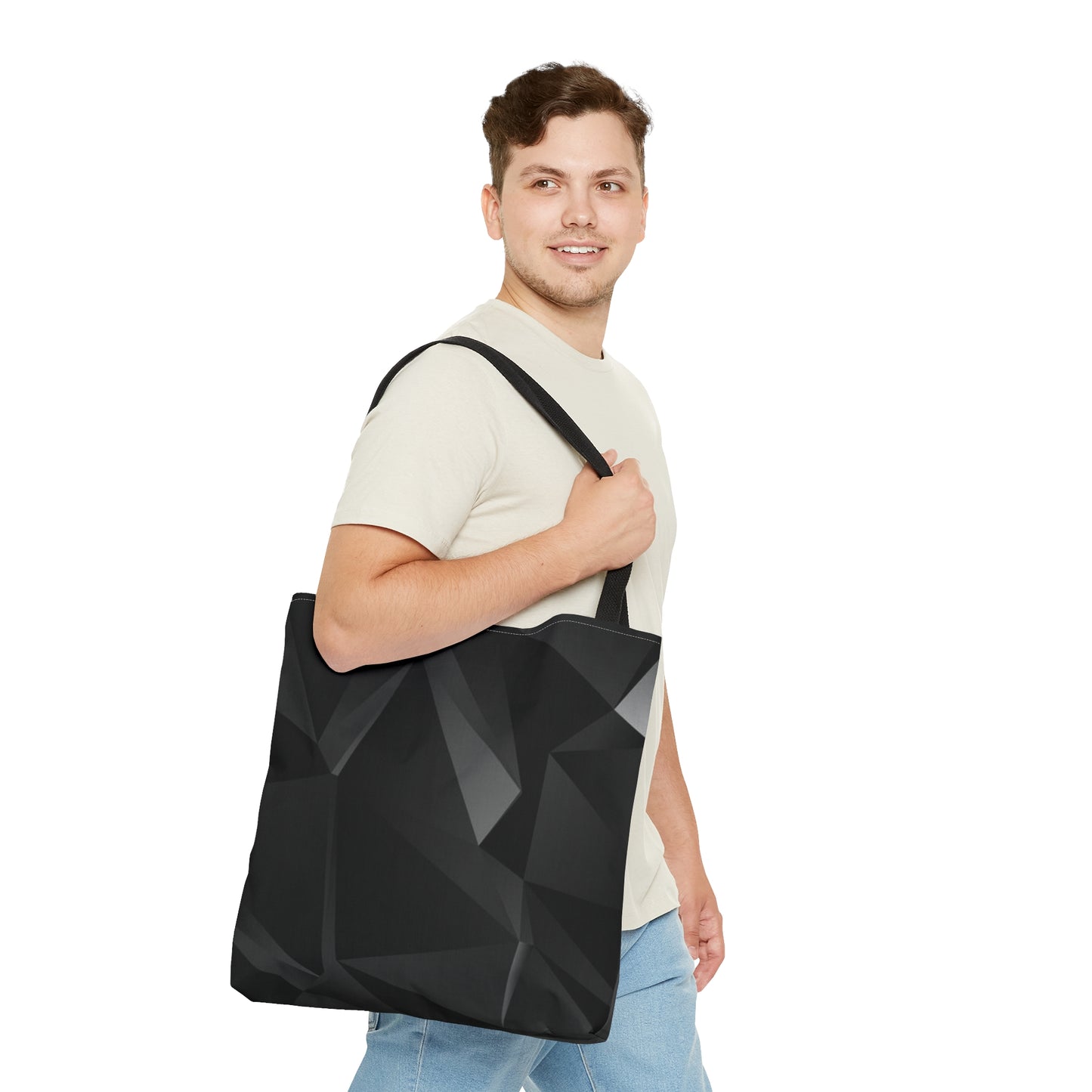 Black Tote Bag (Geometric patterns)