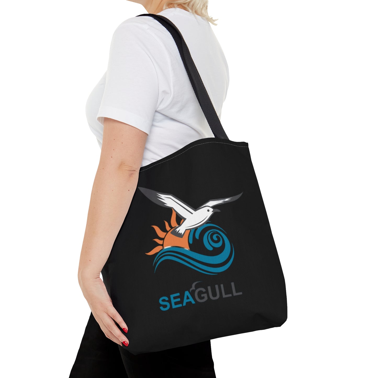 Black Seagull Tote Bag