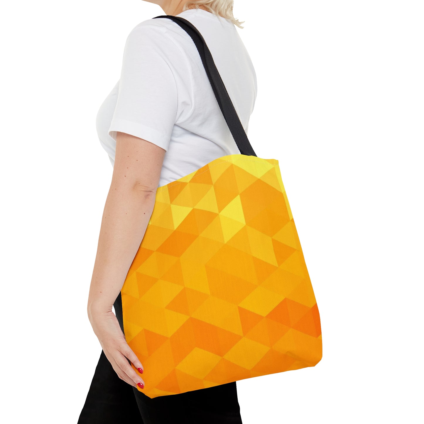 Yellow Tote Bag (Geometric Patterns)