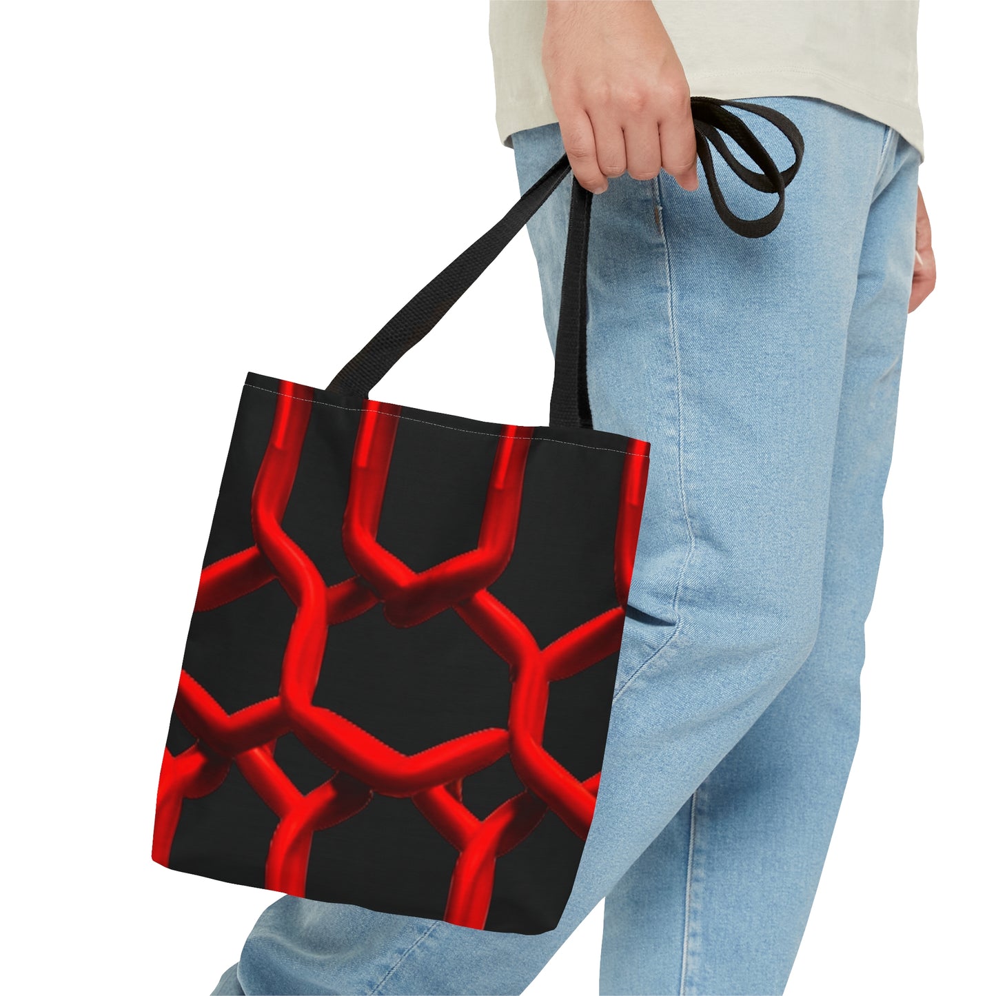 Red Chain Tote Bag