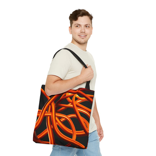 Orange Chain Tote Bag