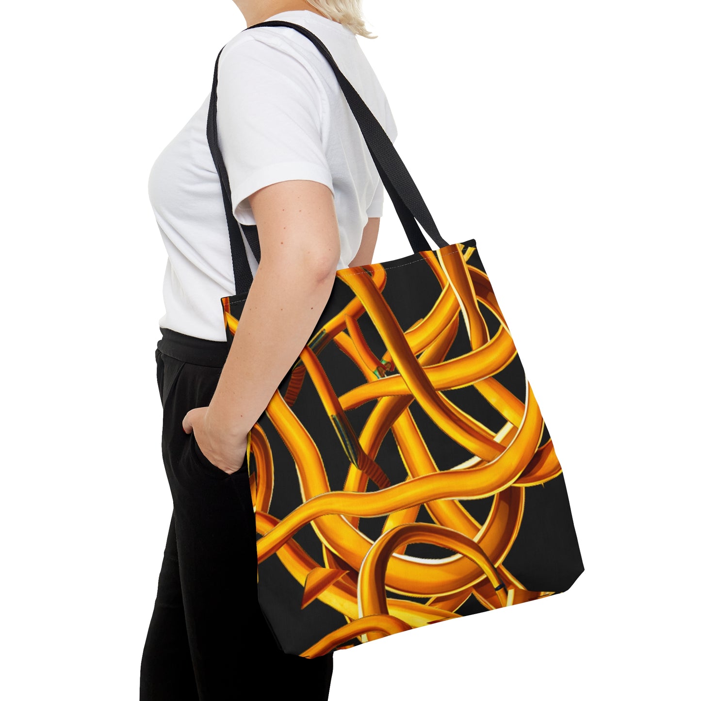 Yellow Chain Tote Bag