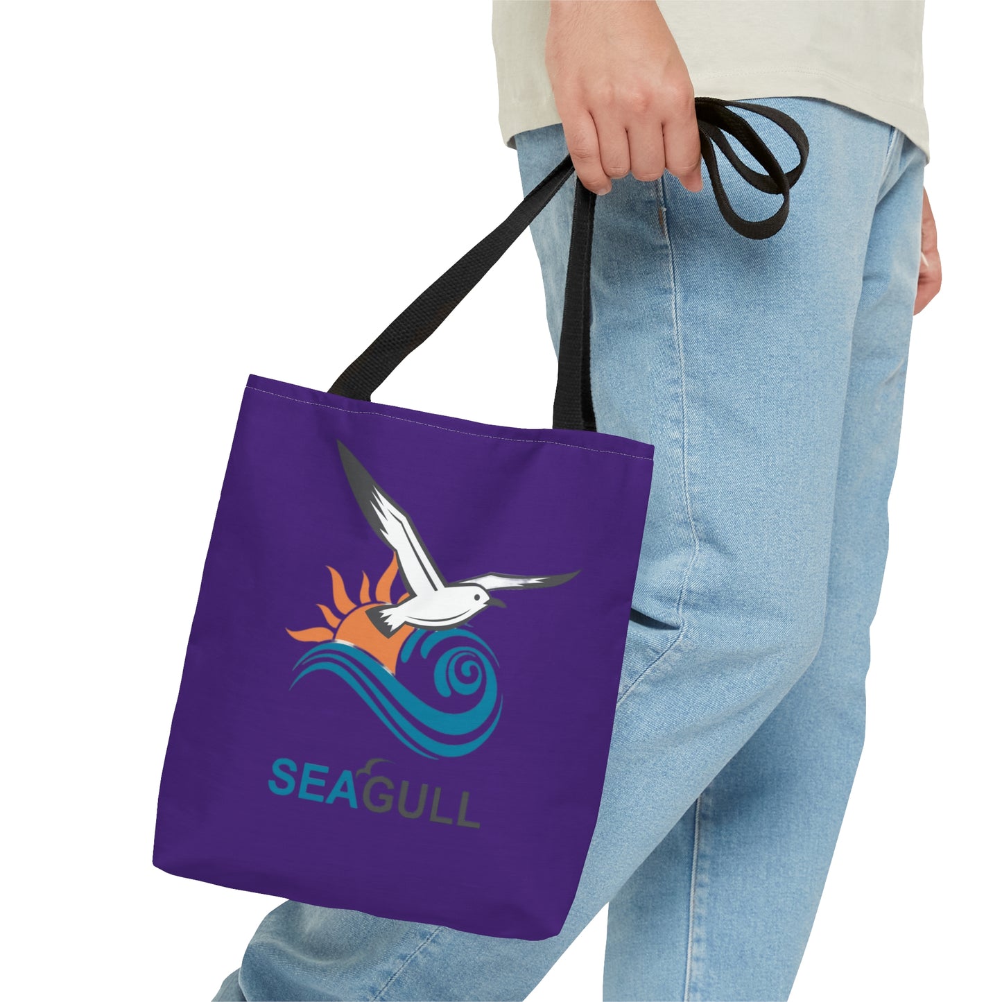 Purple Seagull Tote Bag