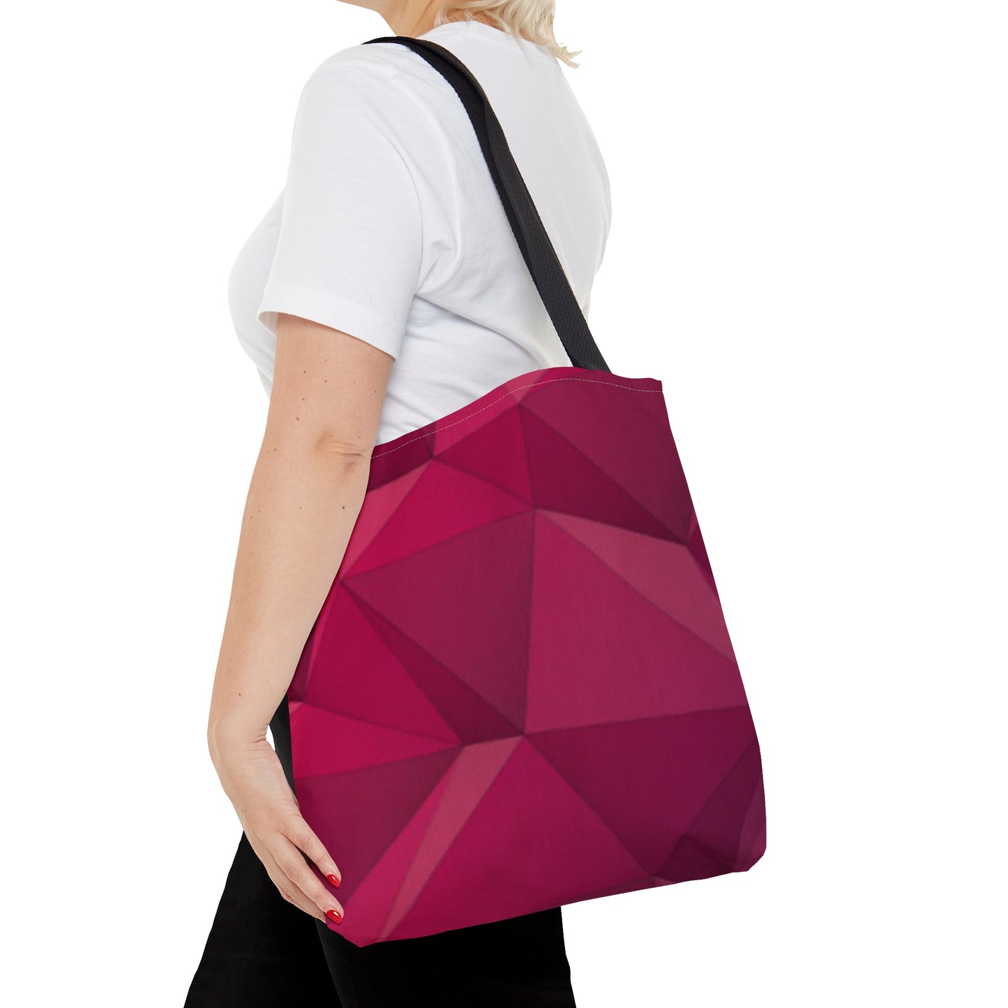 Pink Tote Bag (Geometric Patterns)