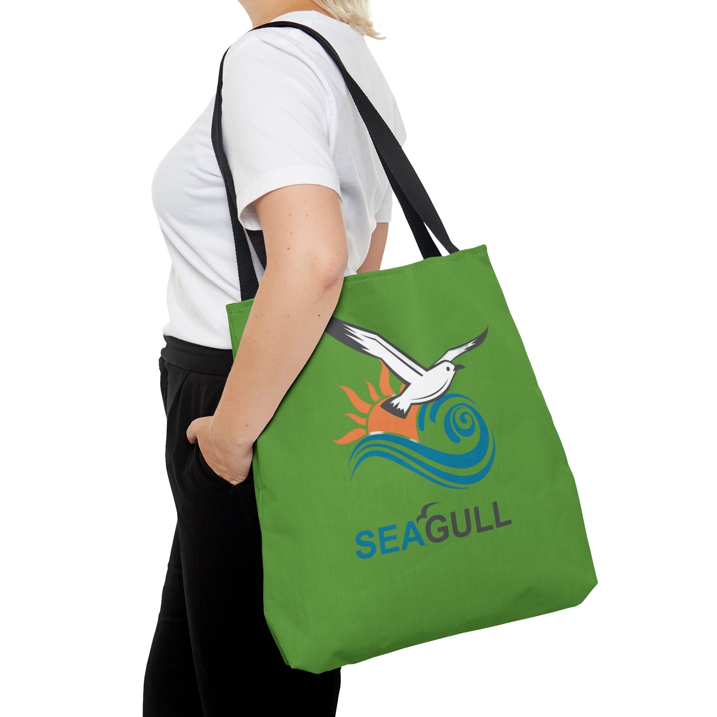 Green Seagull Tote Bag