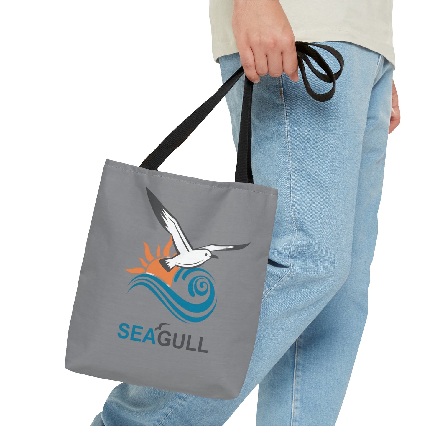 Grey Seagull Tote Bag