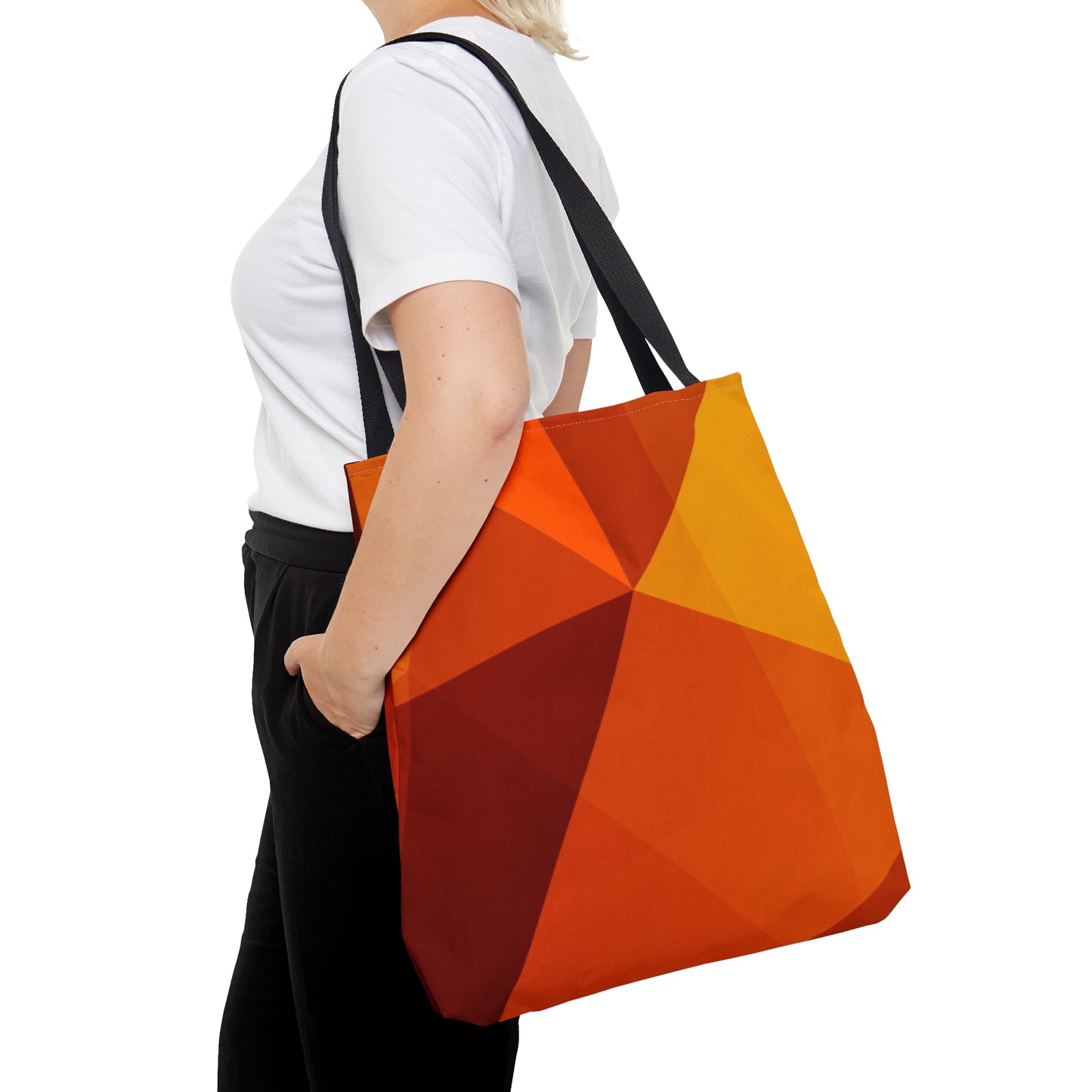 Orange Tote Bag (Geometric Patterns)