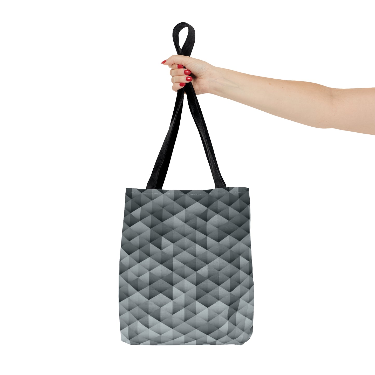 Grey Tote Bag (Geometric Patterns)