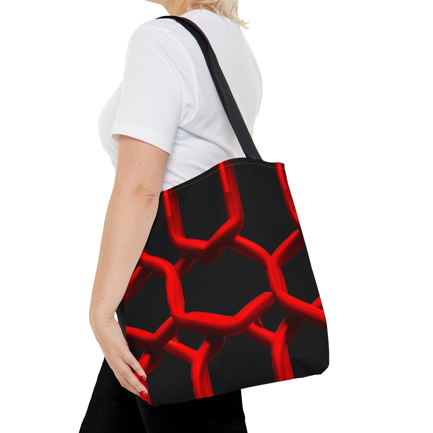 Red Chain Tote Bag