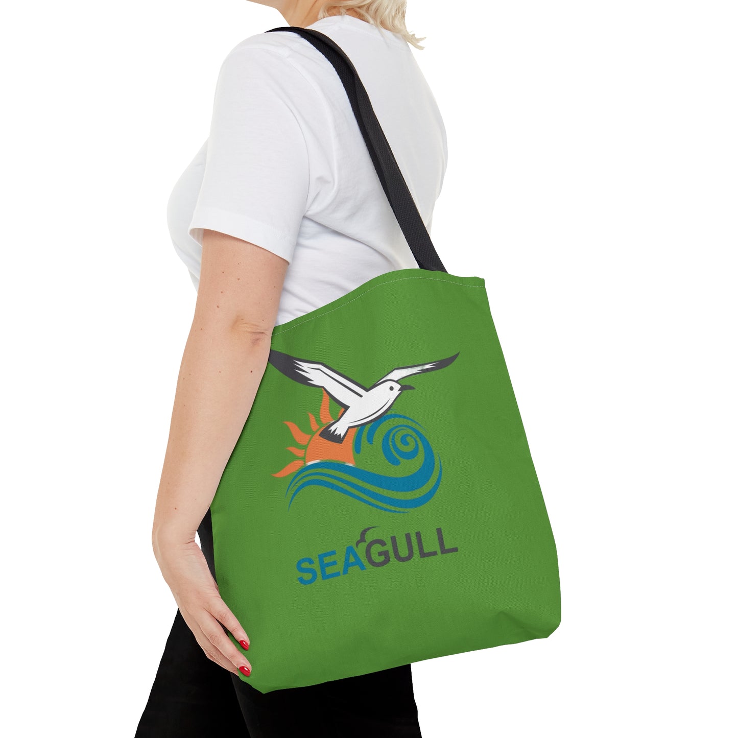 Green Seagull Tote Bag