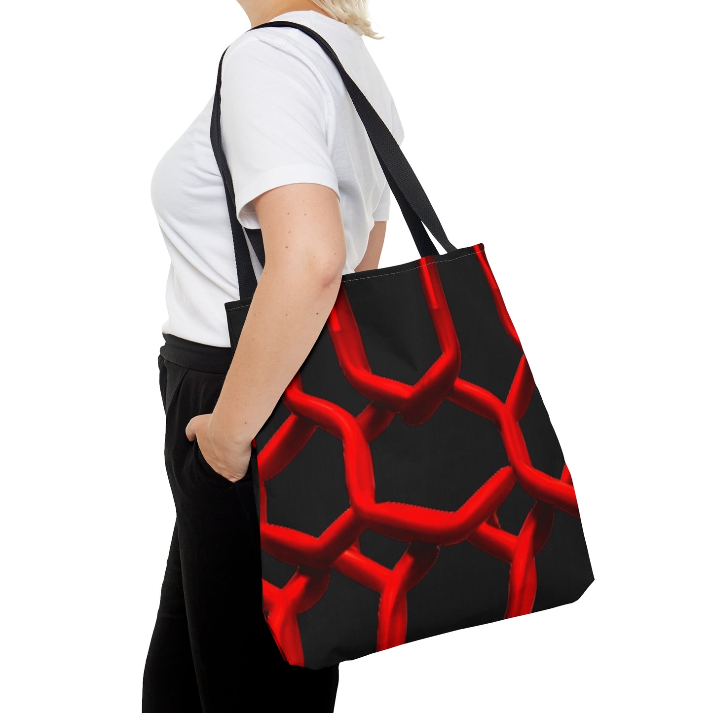 Red Chain Tote Bag