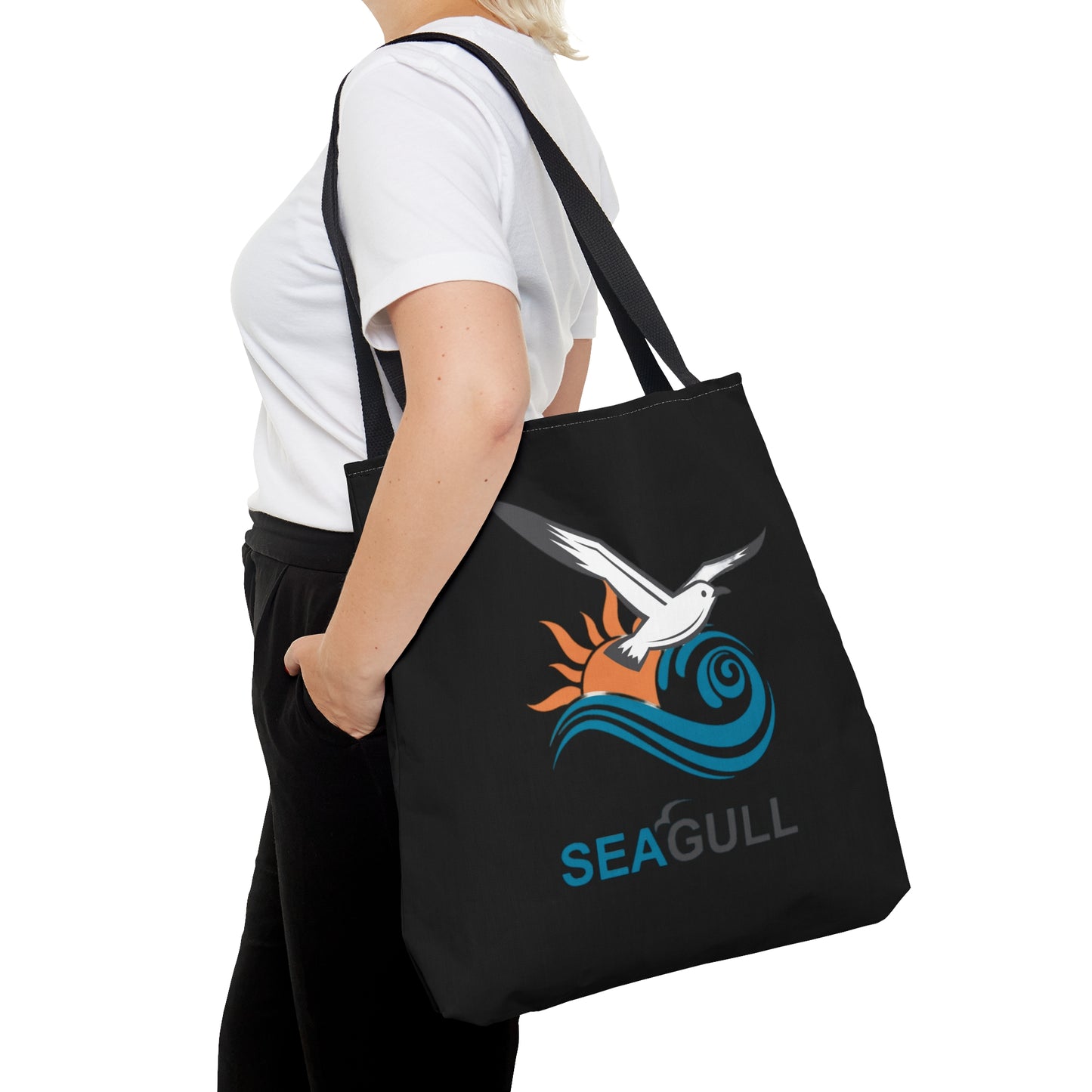 Black Seagull Tote Bag