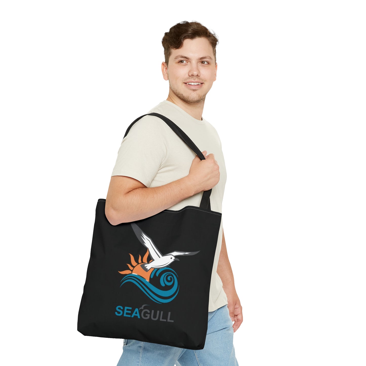 Black Seagull Tote Bag