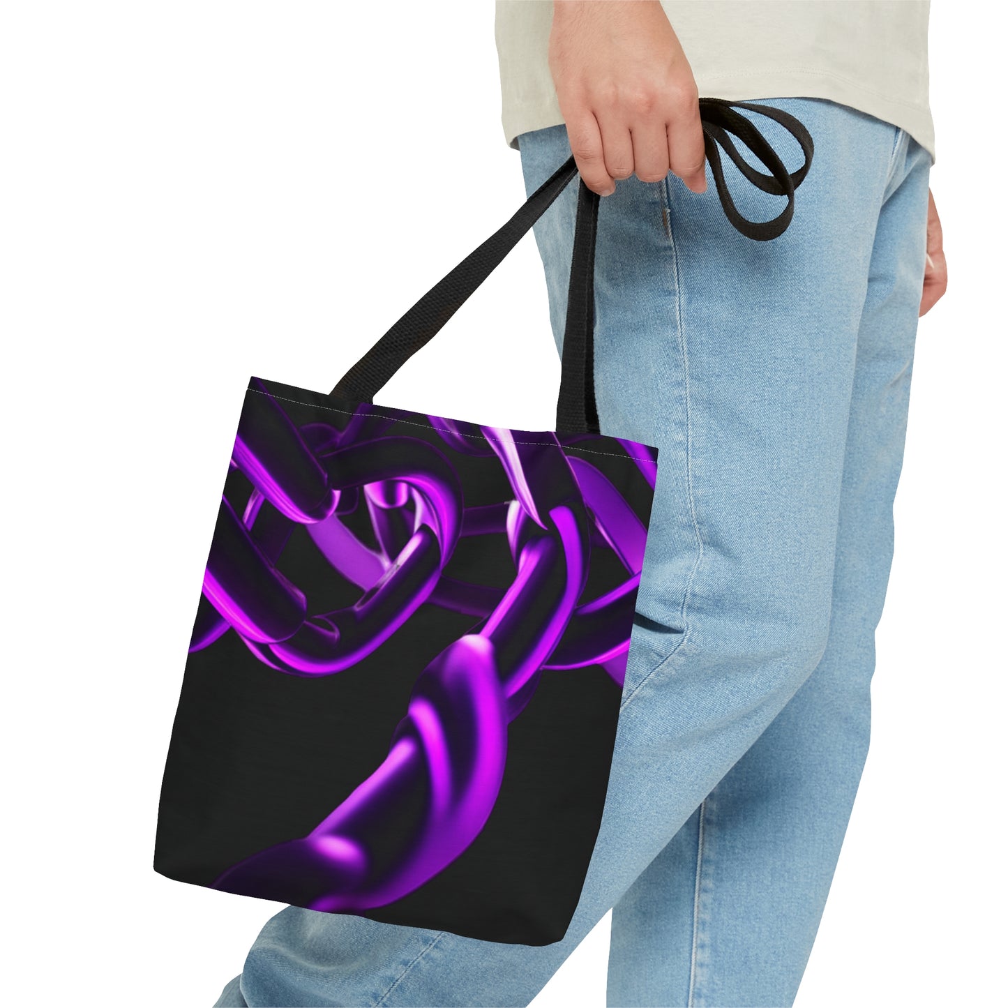 Purple Chain Tote Bag