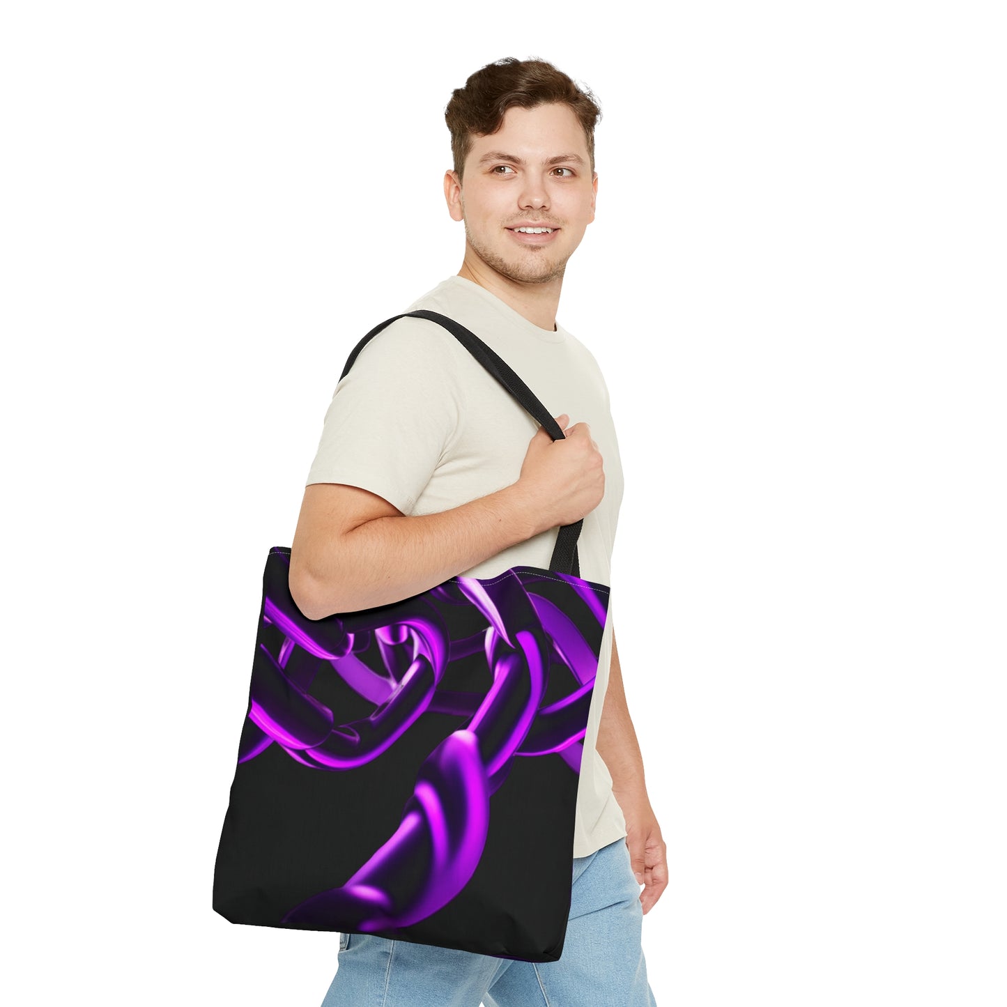 Purple Chain Tote Bag