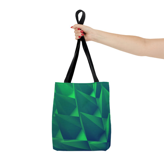 Green Tote Bag (Geometric Patterns)