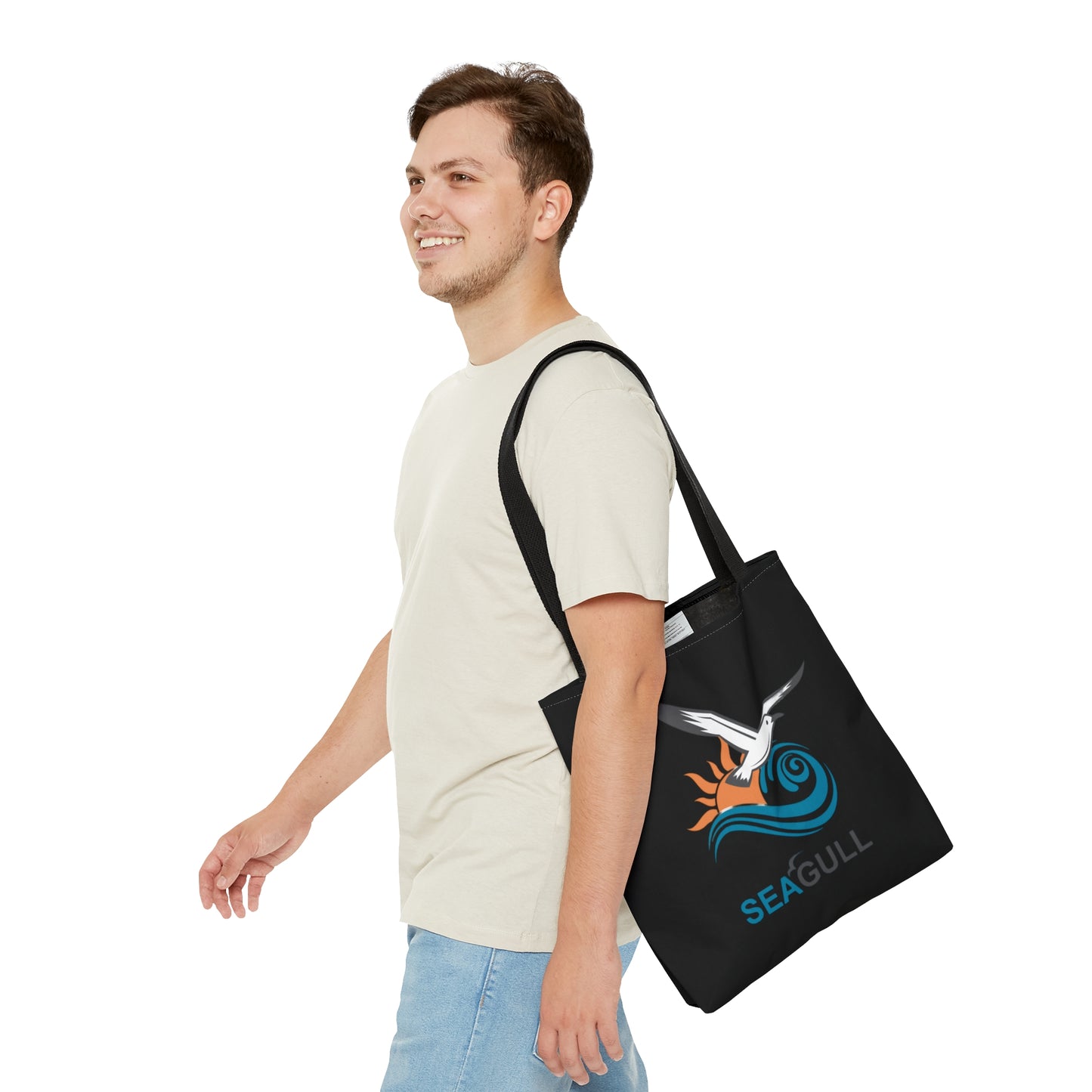 Black Seagull Tote Bag