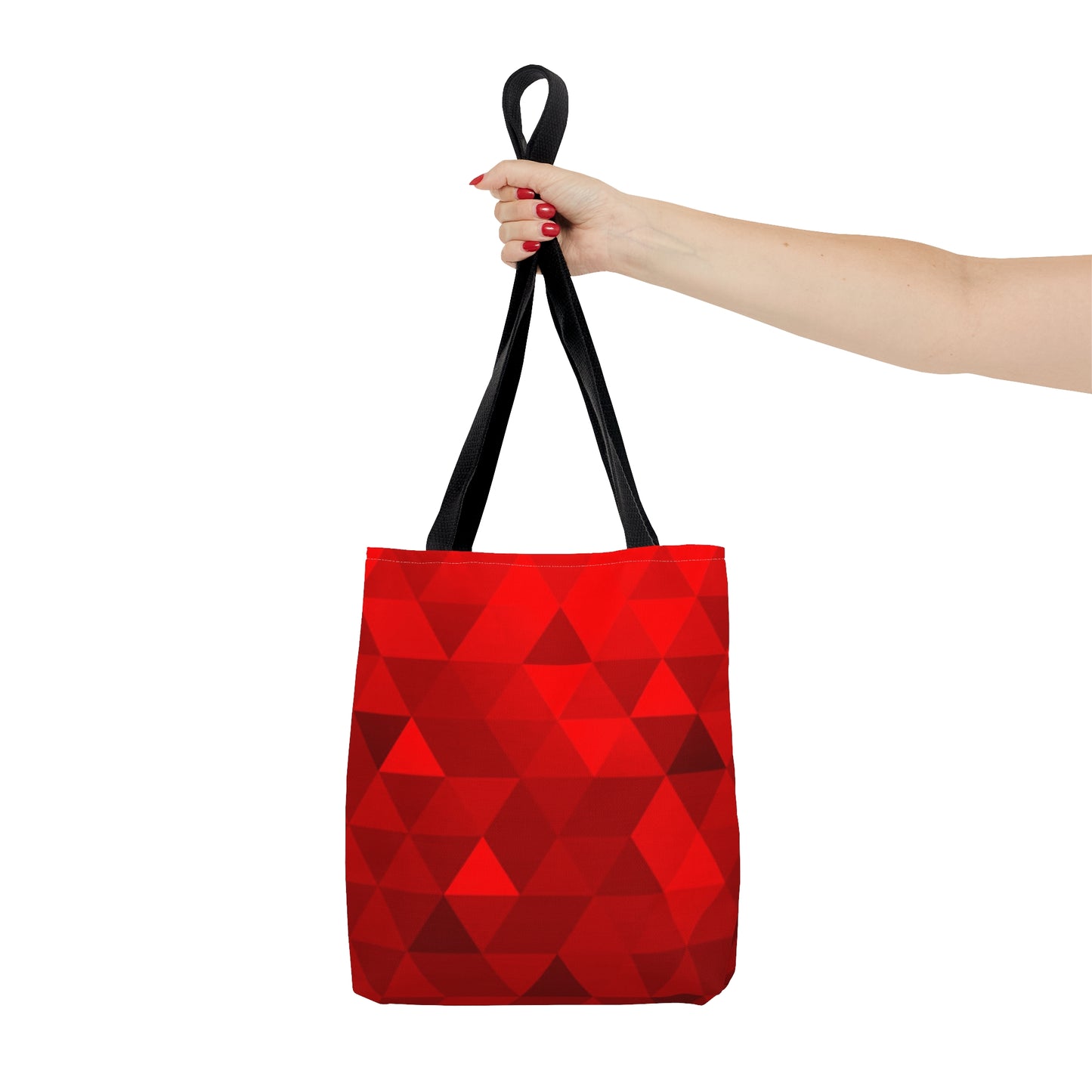 Red Tote Bag (Geometric Patterns)