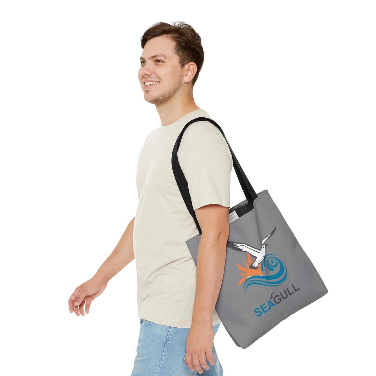 Grey Seagull Tote Bag