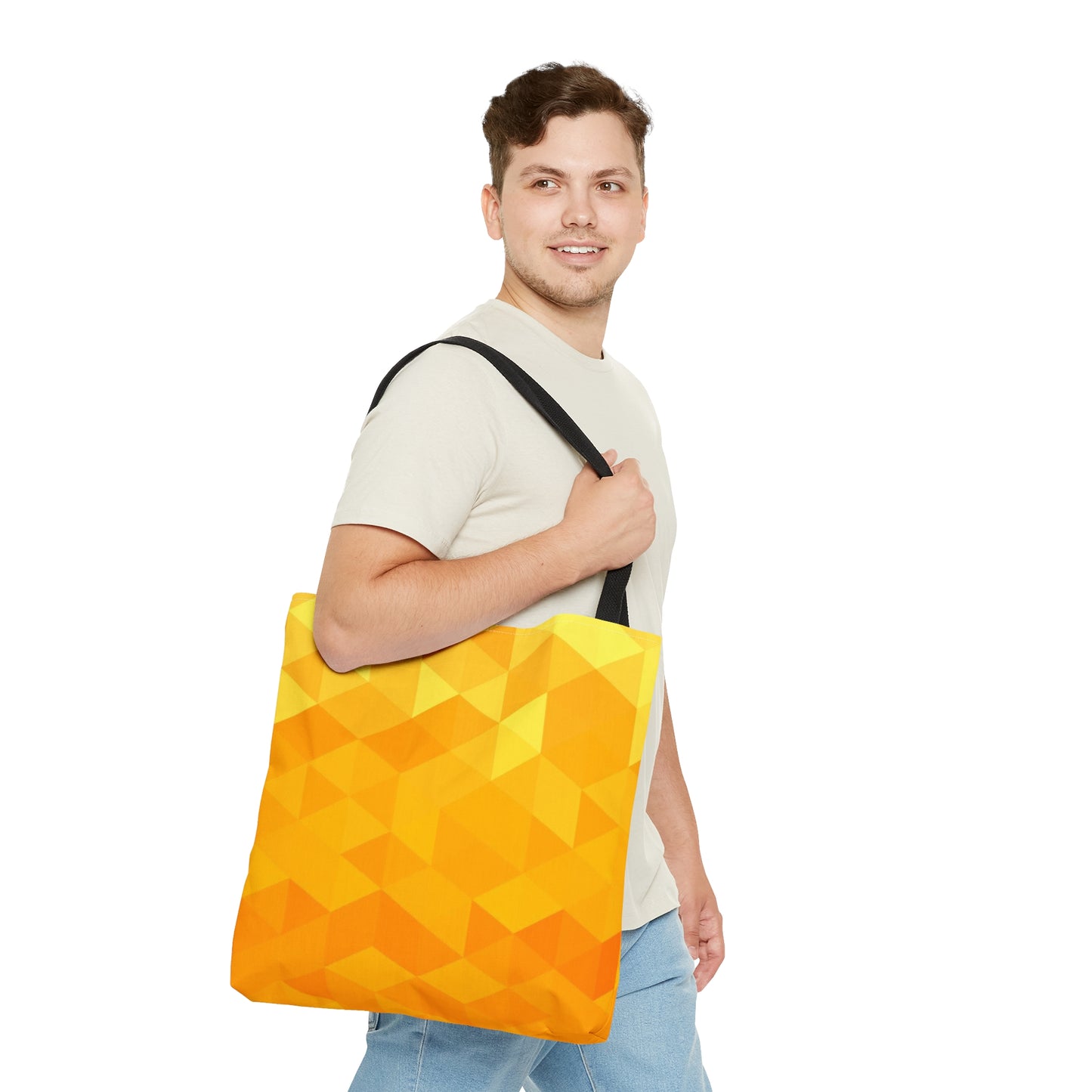 Yellow Tote Bag (Geometric Patterns)