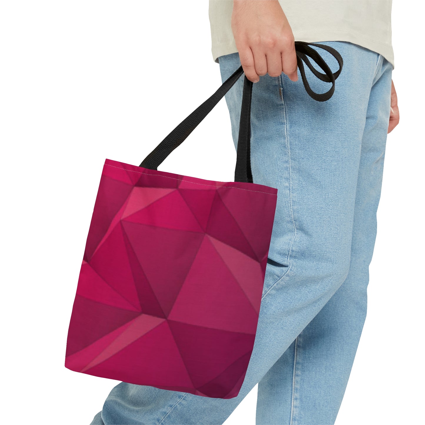 Pink Tote Bag (Geometric Patterns)