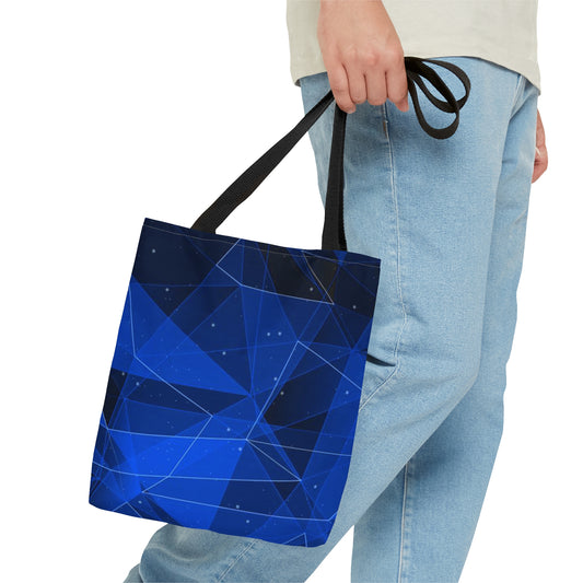 Dark Blue Tote Bag (Geometric Patterns)