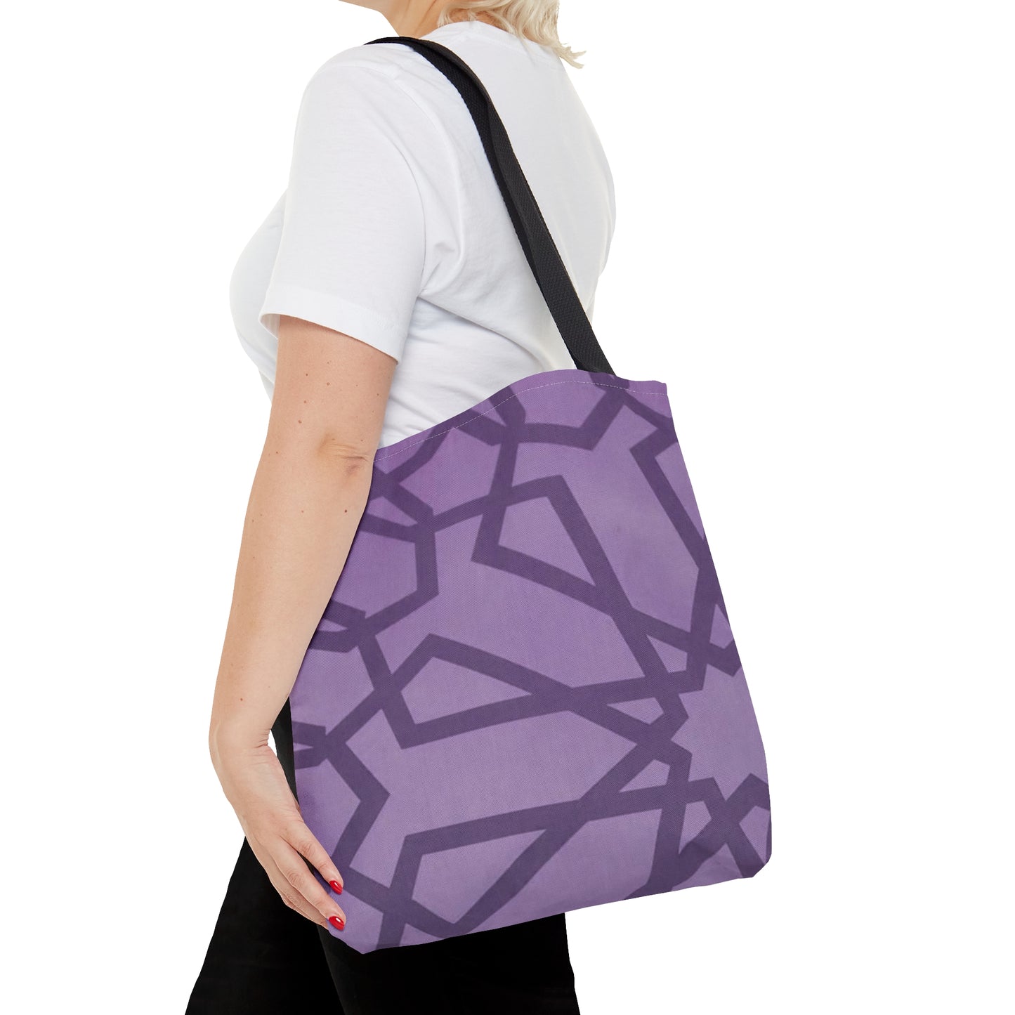 Purple Tote Bag (Geometric Patterns)