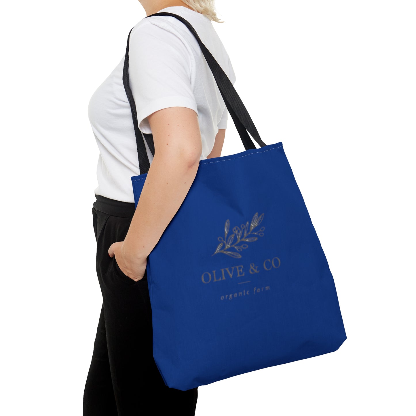 Dark Blue Olive & Co Tote Bag