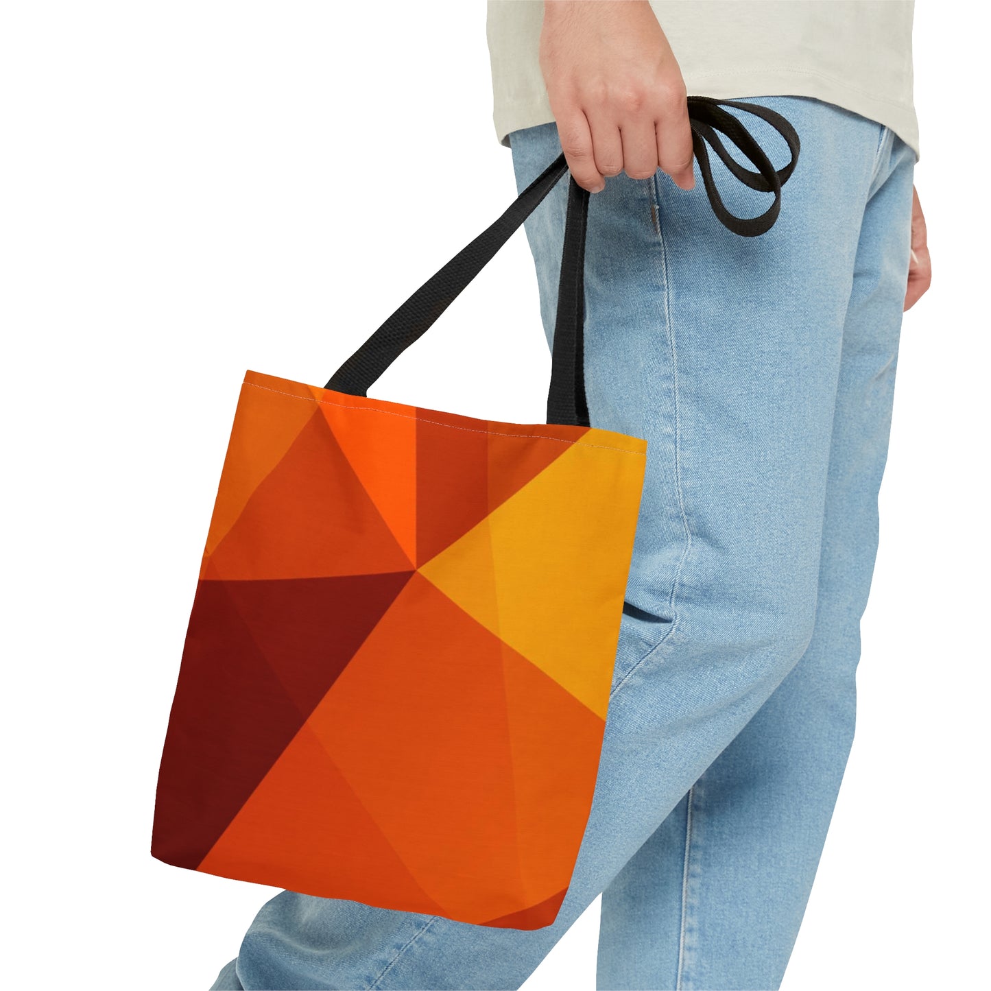 Orange Tote Bag (Geometric Patterns)