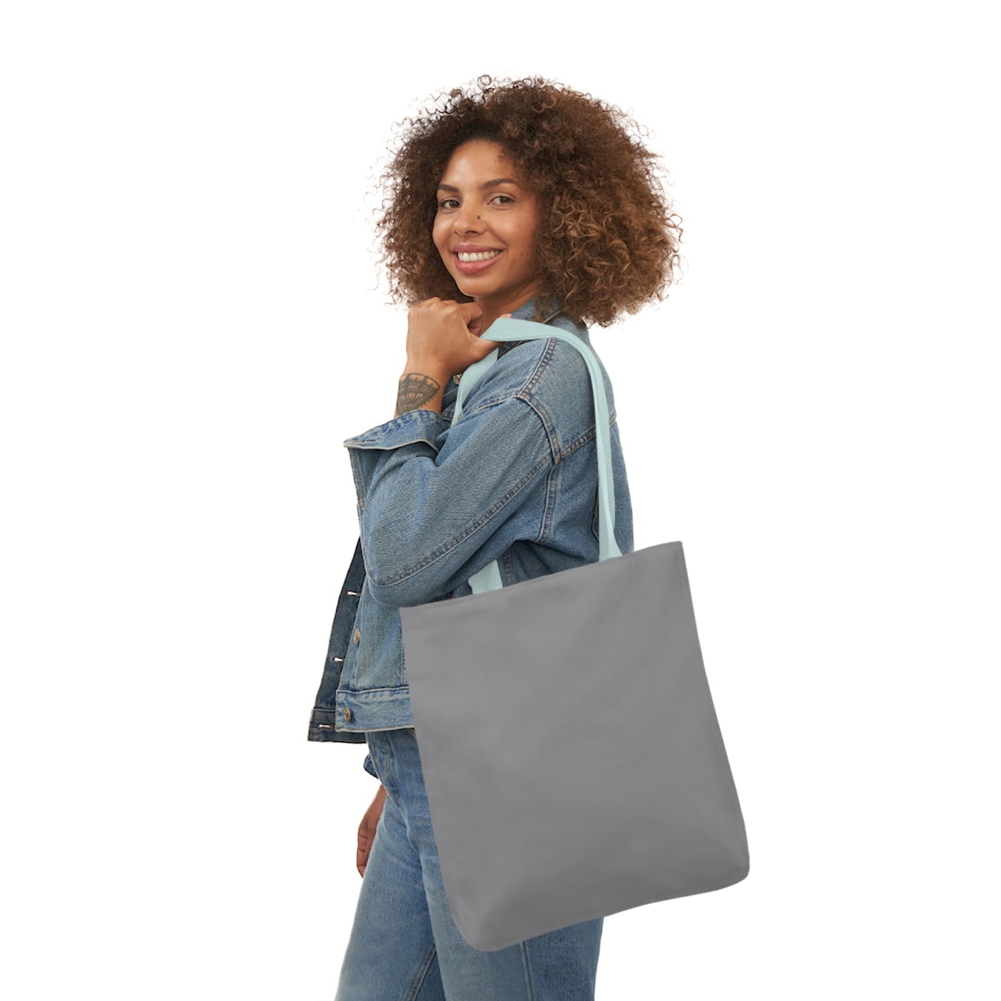 Grey Canvas Tote Bag